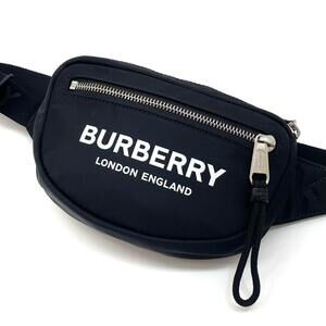 Burberry Waist Bag Body Belt Crossbody Black